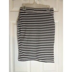 Old Navy Classic Black and White Striped Pencil Skirt Stretchy Women’s Size S